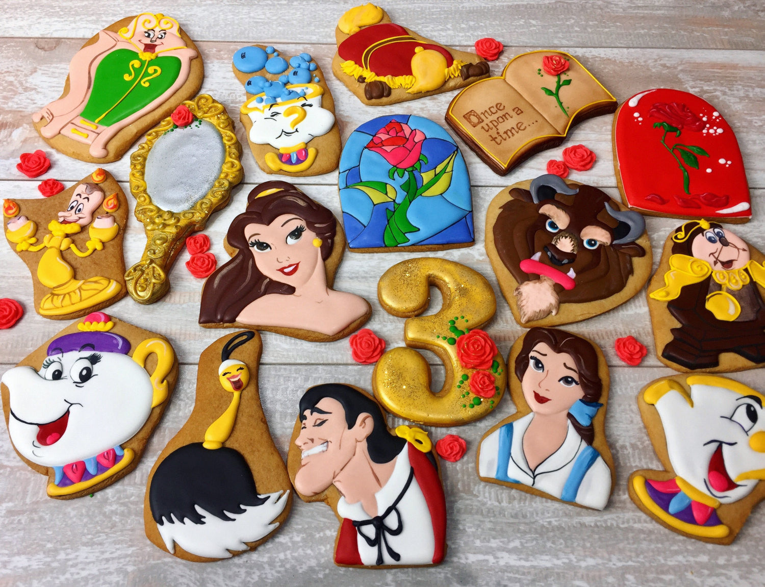 Sophisticated Beauty And The Beast Birthday Party Cookies