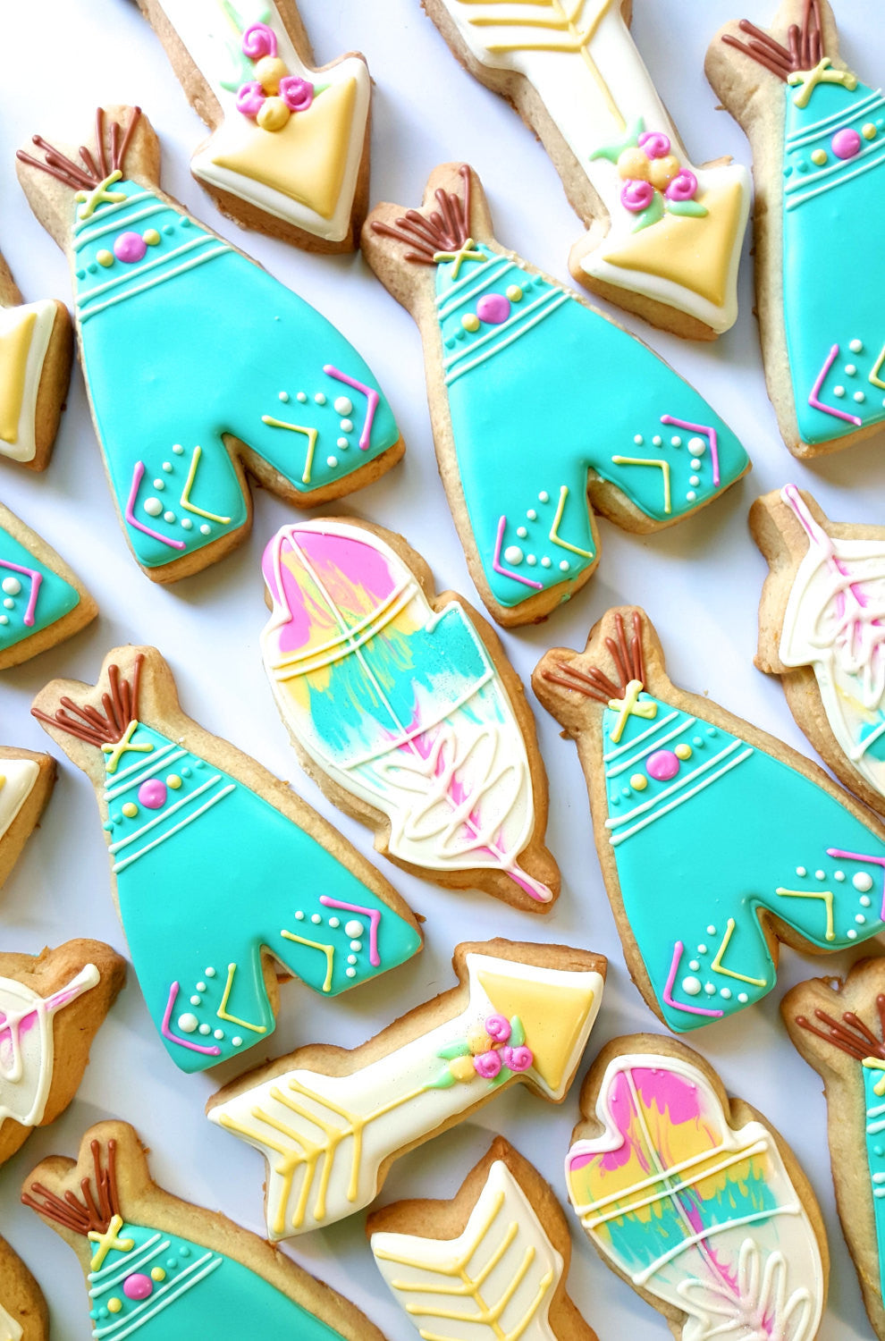 Boho Chic Cookies TheIcedSugarCookie.com Merci Bakery