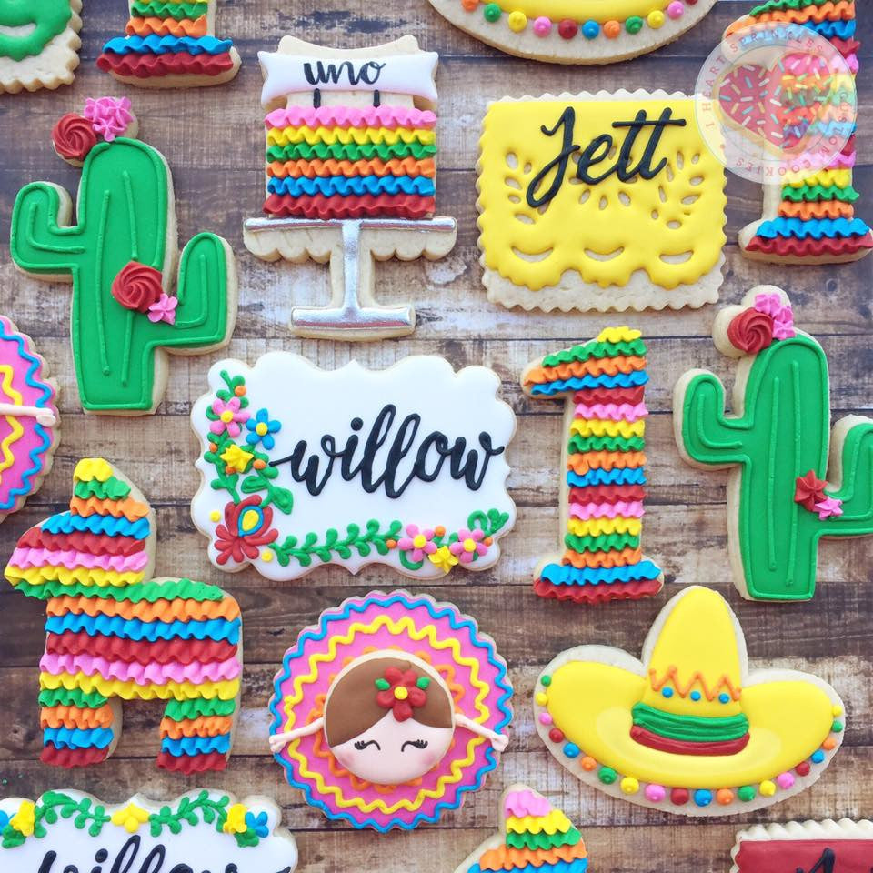 Cinco de Mayo Fiesta Birthday Party Sugar Cookies