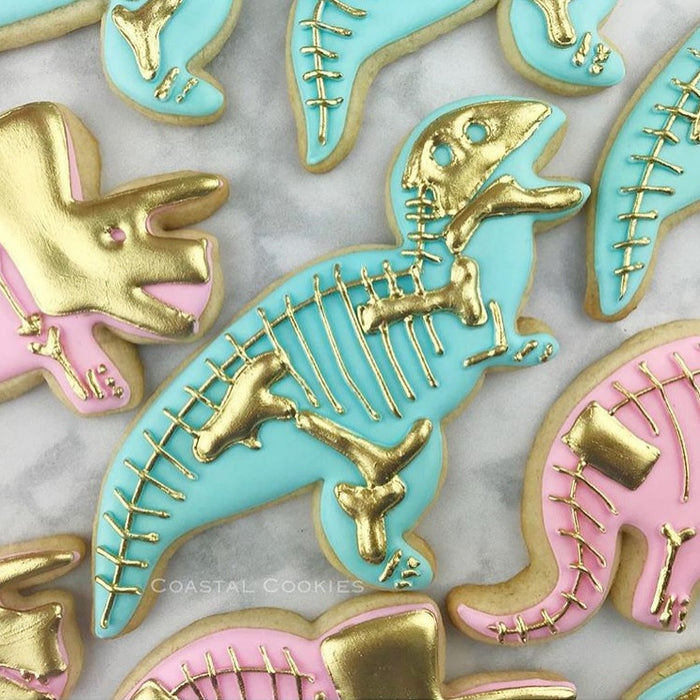 Elegant Dinosaur Birthday Party Iced Sugar Cookies