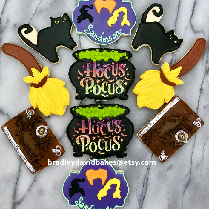 Hocus Pocus Halloween Iced Sugar Cookies by Bradley David Bakes on TheIcedSugarCookie.com