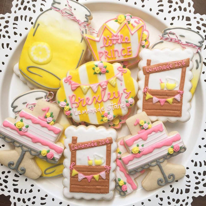 Sweet Lemonade Stand Birthday Party Sugar Cookies