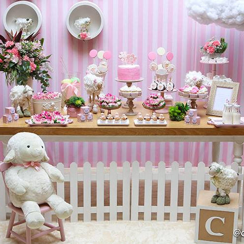 Little Lamb Baby Shower Idea TheIcedSugarCookie.com Sonho De Madalena
