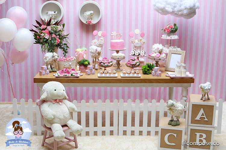 Little Lamb Baby Shower Idea TheIcedSugarCookie.com Sonho De Madalena