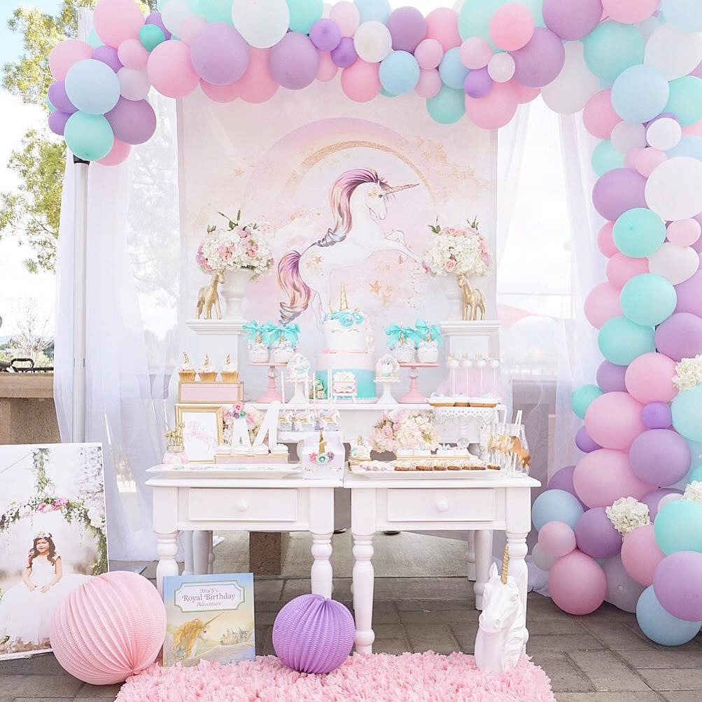 Magical Unicorn Birthday Party TheIcedSugarCookie.com Styled by M&J Kreations Event Stylist And Planner