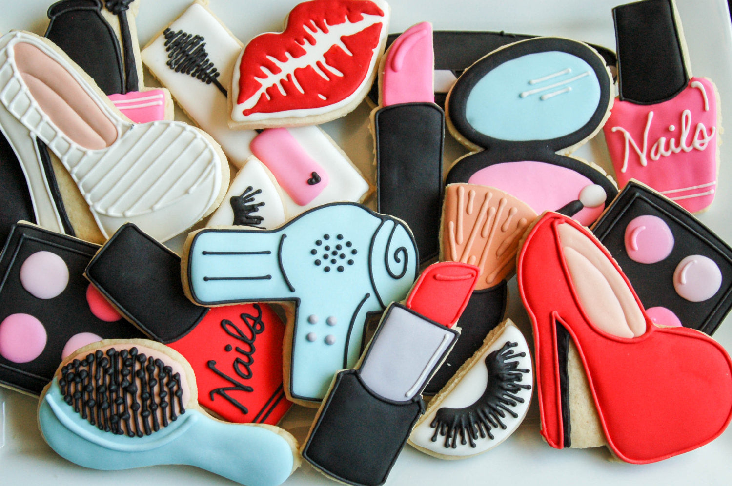 Makeup Set Birthday Party Sugar Cookies