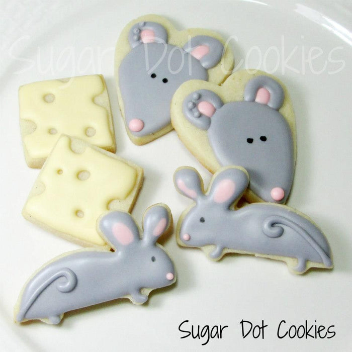 Mice And Swiss Cheese Sugar Cookies TheIcedSugarCookie.com Sugar Dot Cookies