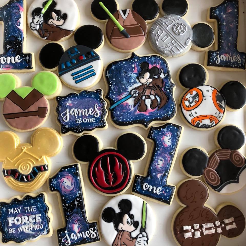 Mickey Mouse "Disney Star Wars Galaxy" Iced Sugar Cookies