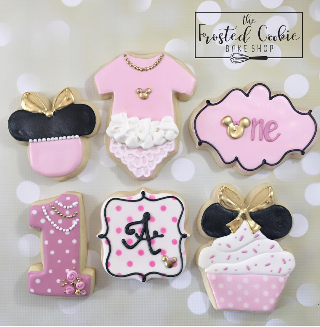 Minnie Mouse 1st Birthday Party Sugar Cookies