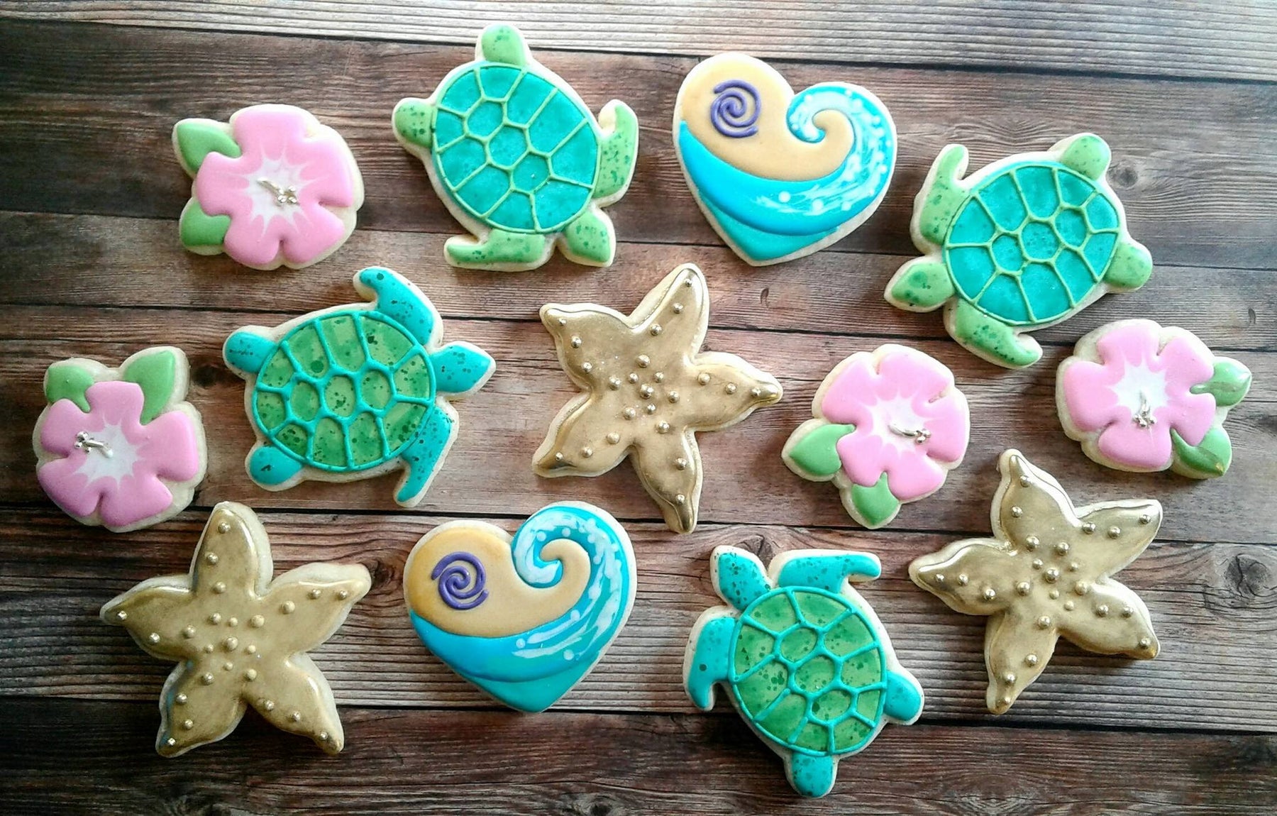Moana Inspired Birthday Party Sugar Cookies TheIcedSugarCookie.com Sweet Sugarlicious