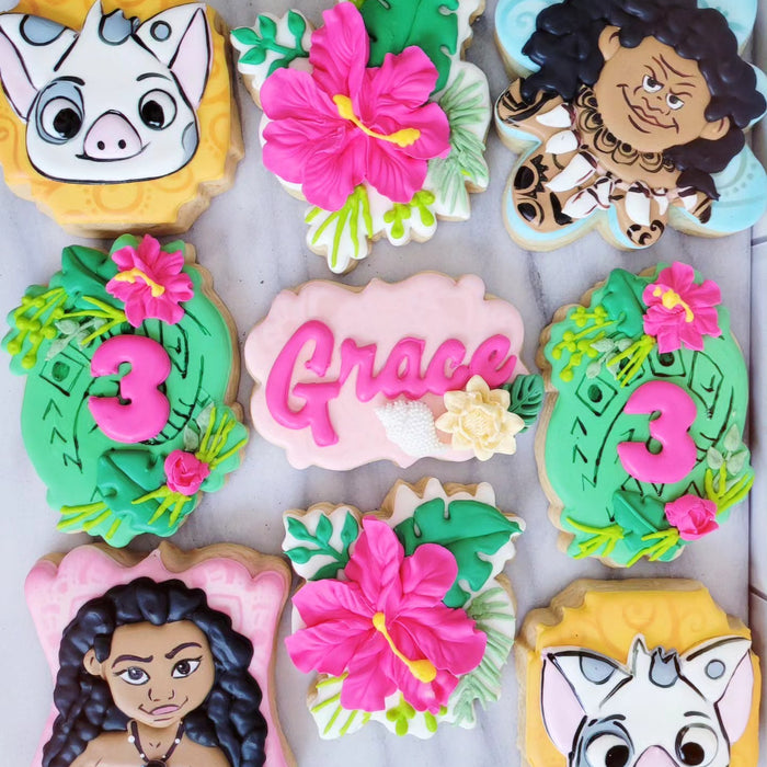 Moana Iced Sugar Cookies, Chocolate Covered Rice Krispy Treats & Cake Pops