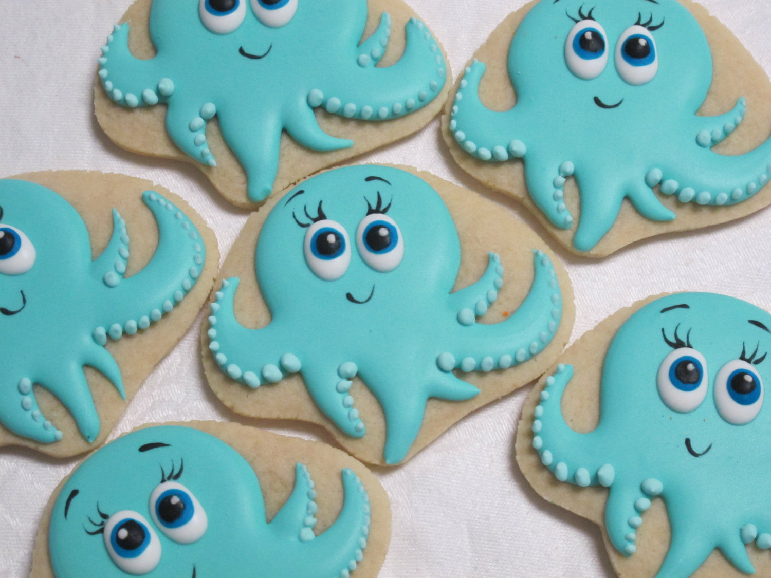 Octopus Birthday Party Cookies. Mermaid Under The Sea Party Cookies. TheIcedSugarCookie.com Marta's Cakes and Cookies