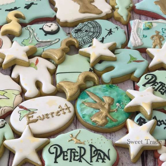 Peter Pan Baby Shower Sugar Cookies TheIcedSugarCookie.com Sweet Trade Bakery