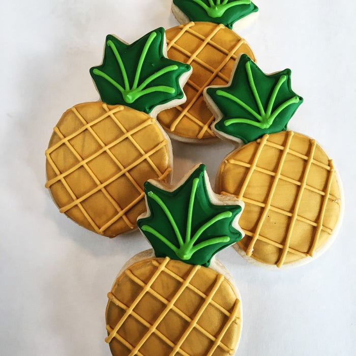 Pineapple Birthday Party Sugar Cookies The Iced Sugar Cookie Super Chic Design