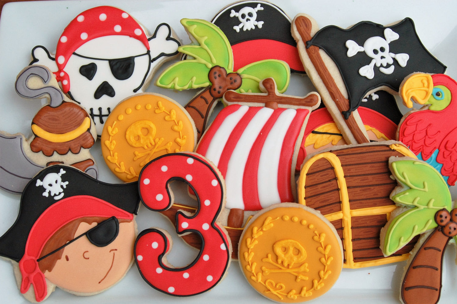 Pirate Birthday Party Sugar Cookies