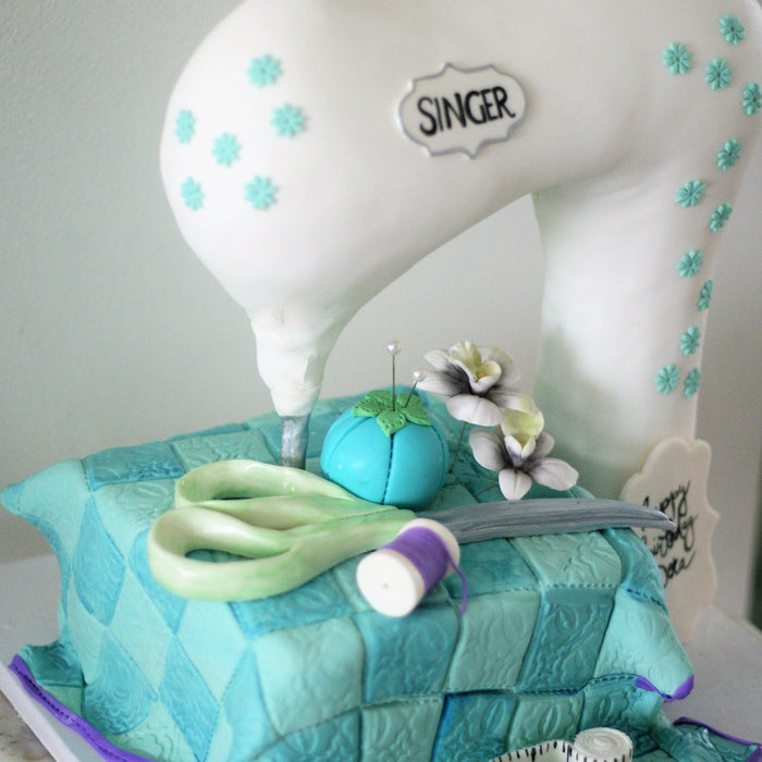 Sewing Machine Cake TheIcedSugarCookie.com The Cocoa Bakery