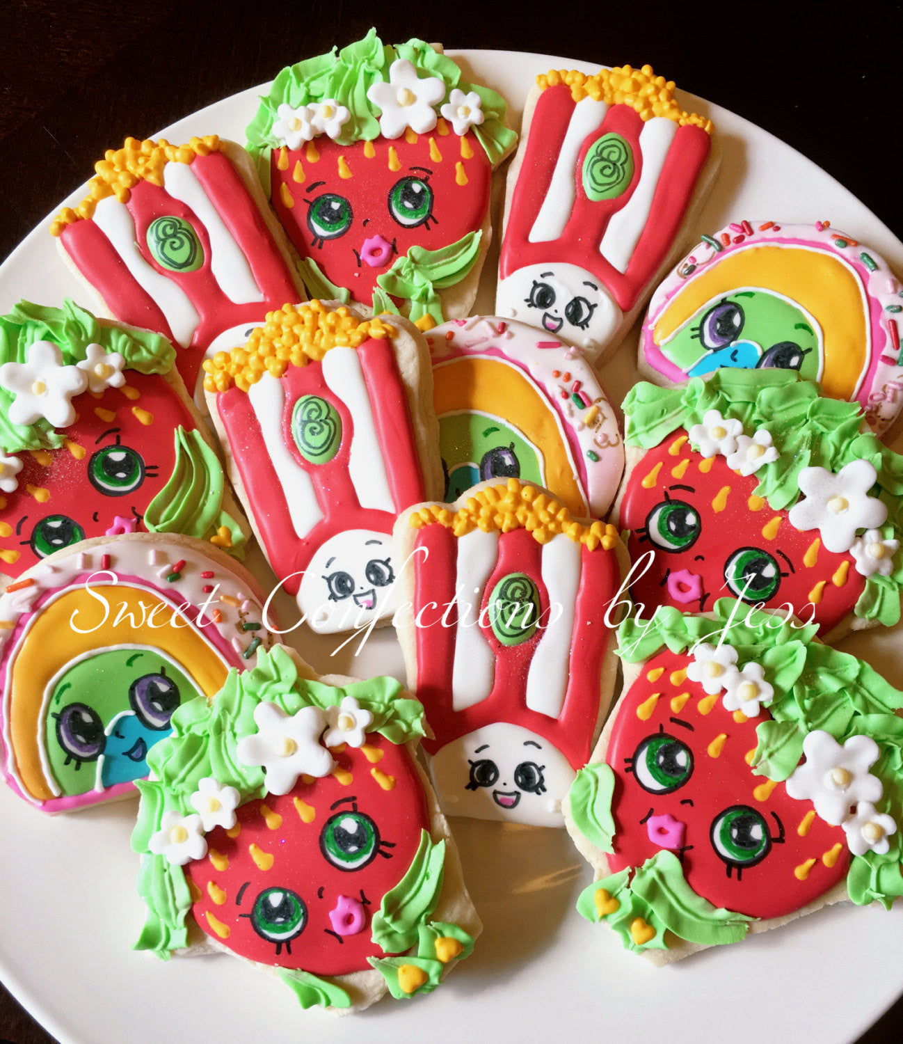 Shopkins Birthday Party Sugar Cookies TheIcedSugarCookie.com Sweet Confections Jess