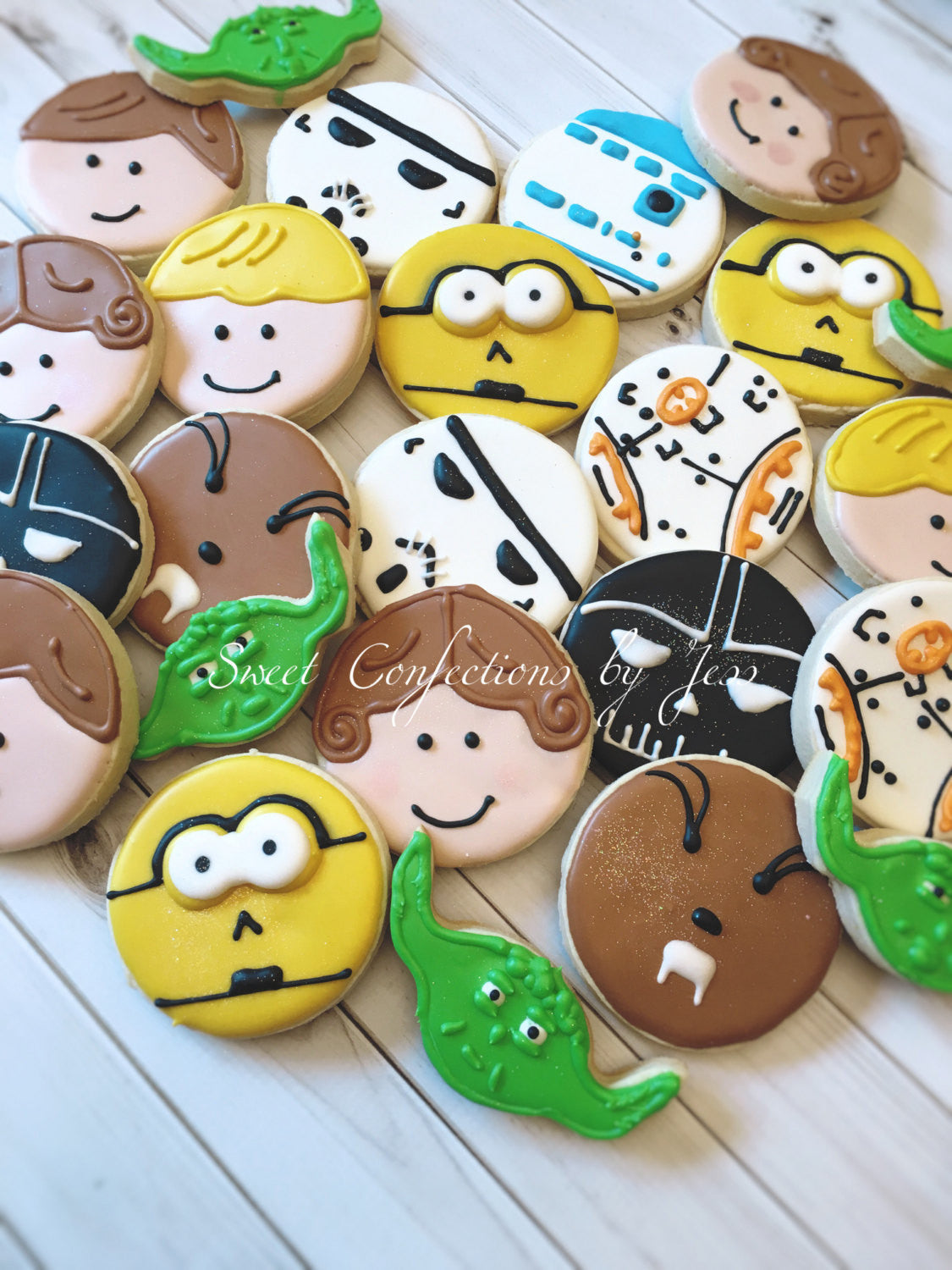 Star Wars Birthday Party Sugar Cookies TheIcedSugarCookie.com Sweet Confections By Jess