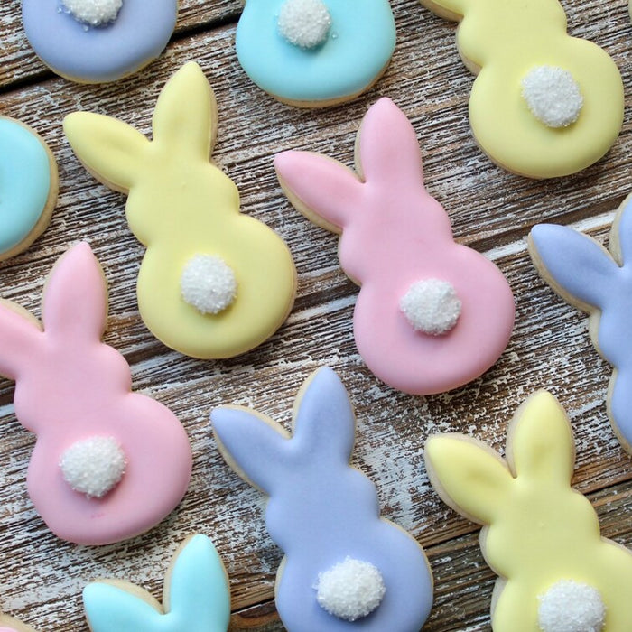 Pastel MINI Easter Bunny Cottontail Iced Sugar Cookies