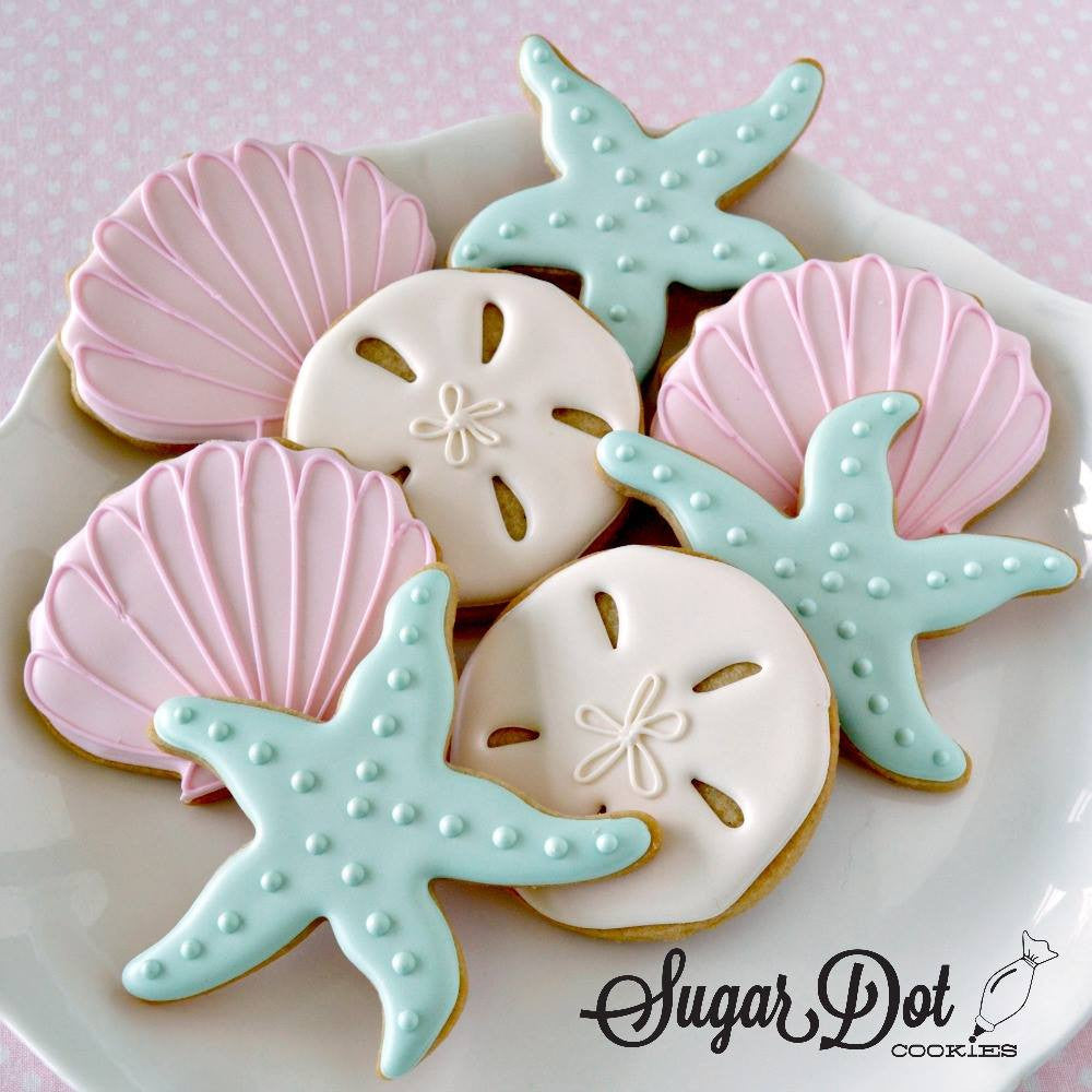 Summer Beach Sugar Cookies Sugar Dot Cookies TheIcedSugarCookie.com
