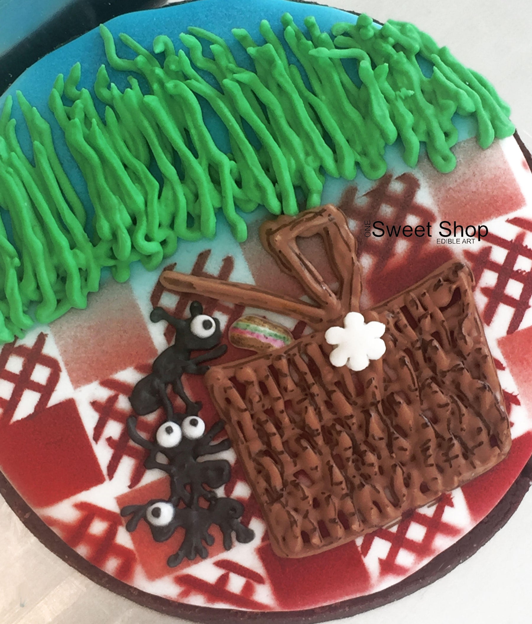 Summertime Picnic Baskets, Ants And Butterflies Sugar Cookies TheIcedSugarCookie.com One Sweet Shop Cookies