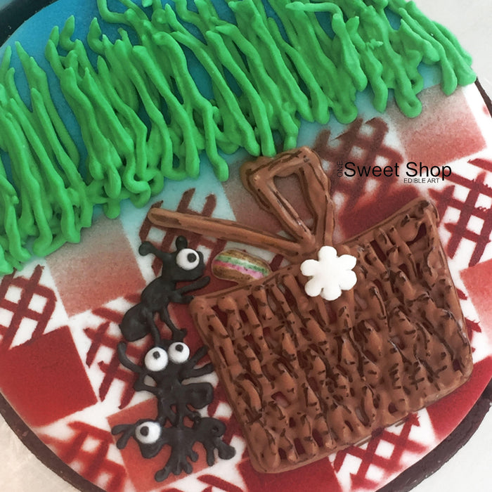 Summertime Picnic Baskets, Ants And Butterflies Sugar Cookies TheIcedSugarCookie.com One Sweet Shop Cookies