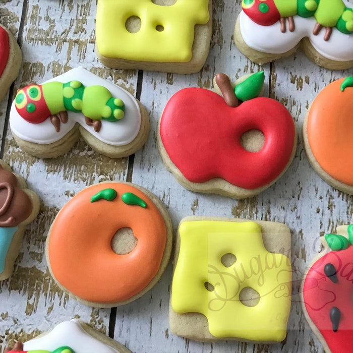 The Hungry Caterpillar Iced Sugar Cookies created by Sugar Batch Cookies on TheIcedSugarCookie.com