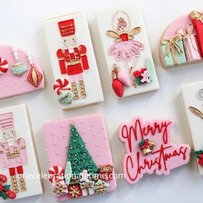 The Nutcracker Christmas Iced Sugar Cookies by One Celebration At A Time Etsy Shop Featured on TheIcedSugarCookie.com