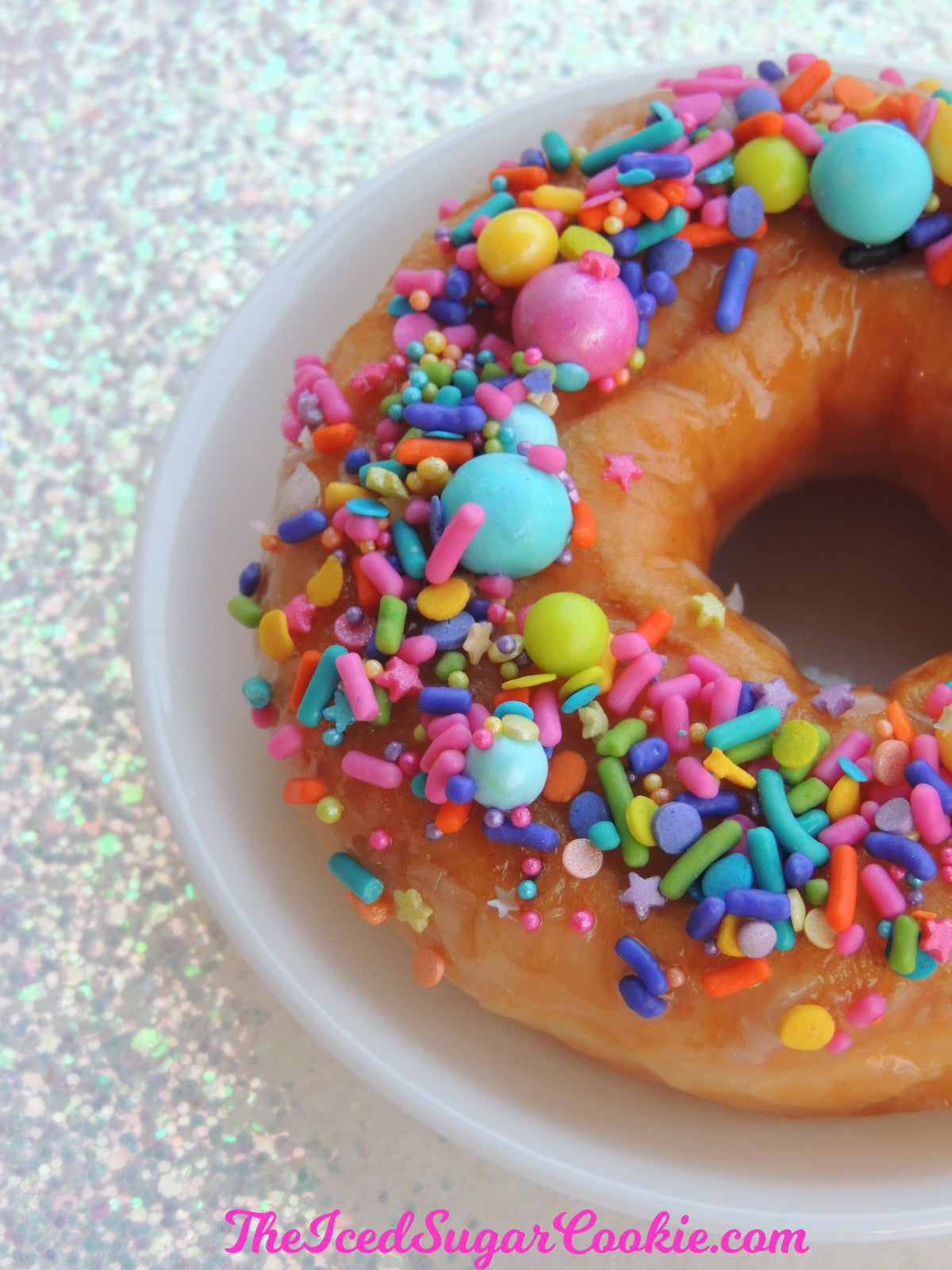 Trolls Birthday Party Donuts-Lady Glitter Sparkles