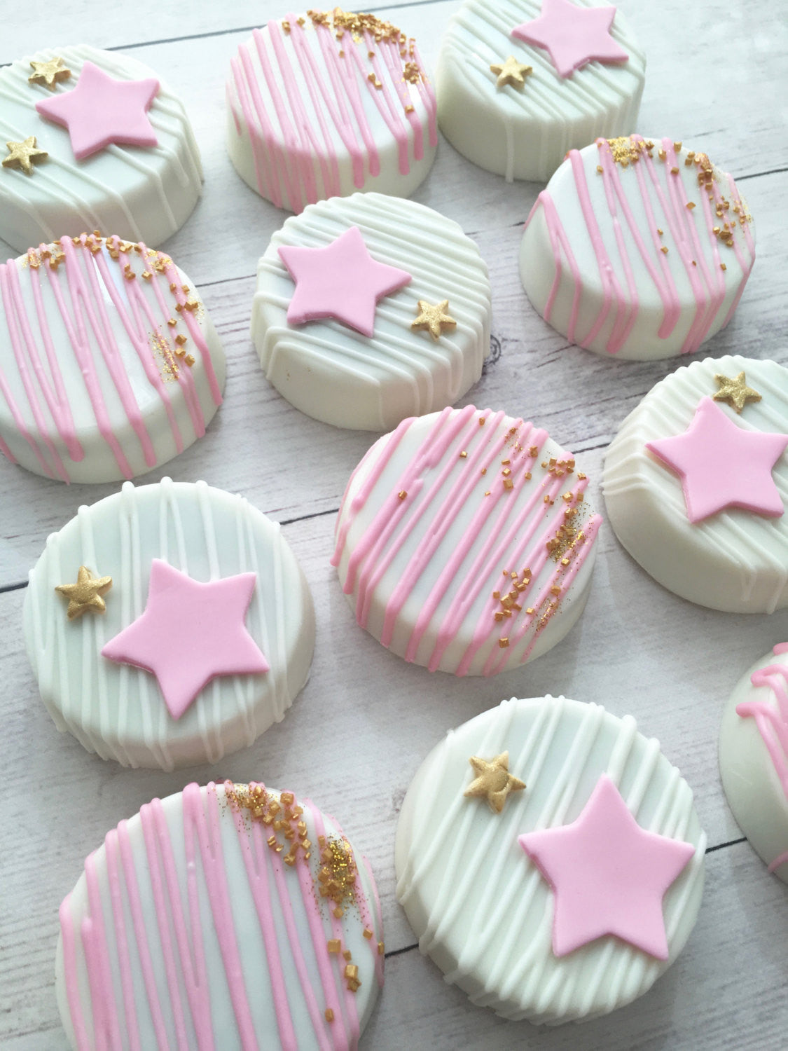 Twinkle Twinkle Little Star Birthday Party Cookies-Chocolate Covered Oreos