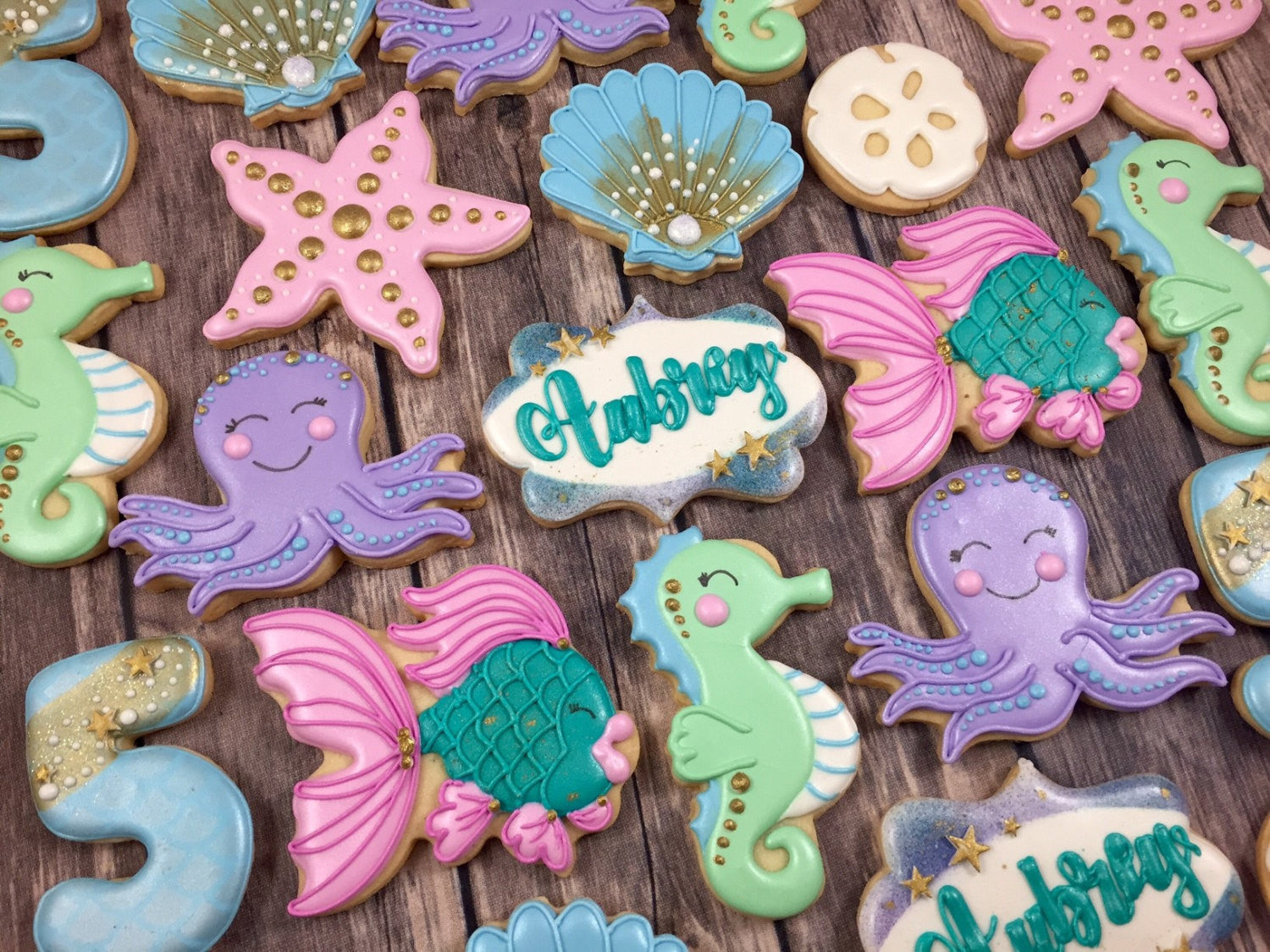 Under The Sea Sugar Cookies-Seahorse, Octopus, Fish, Sand Dollar, Shells