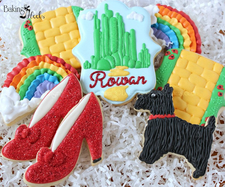 The Wizard Of Oz Birthday Party Cookies TheIcedSugarCookie.com Baking Heels