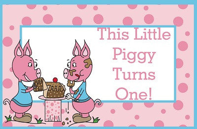 This Little Piggy Birthday Party Food Label Tent Cards | Printable Digital Download TheIcedSugarCookie.com #piggyfoodcards #pigfoodcards
