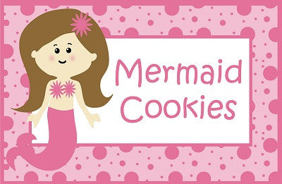 Printable Mermaid Birthday Party Food Tent Cards digital download