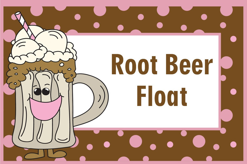 Root Beer Float Birthday Party Food Label Tent Cards Printable DIY Ideas Digital Download The Iced Sugar Cookie