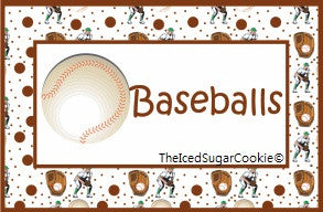 Printable Baseball Food Cards