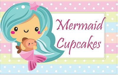 Printable Mermaid Food Label Cards Digital Download TheIcedSugarCookie.com