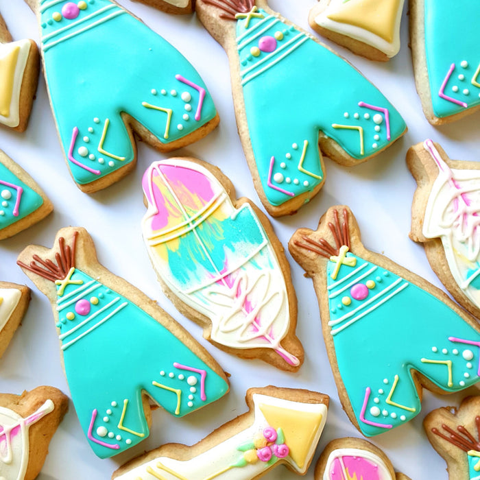 Boho Chic Cookies TheIcedSugarCookie.com Merci Bakery