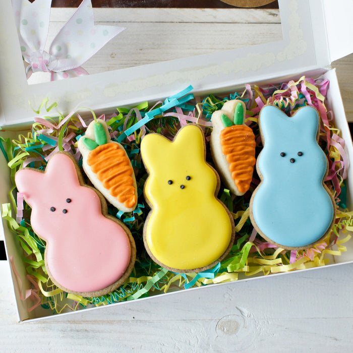 Peeps Bunny & Carrot Sugar Cookies-Easter Cookies-Spring Cookies