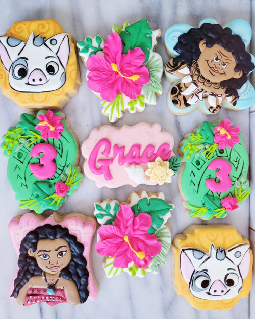 Moana Iced Sugar Cookies, Chocolate Covered Rice Krispy Treats & Cake Pops
