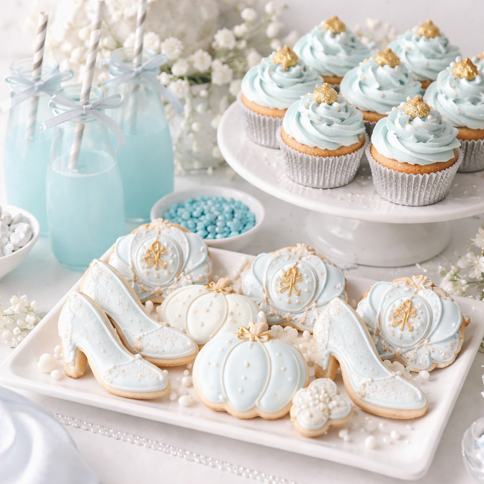 Once Upon a Time A Cinderella Birthday Party Menu by TheIcedSugarCookie.com