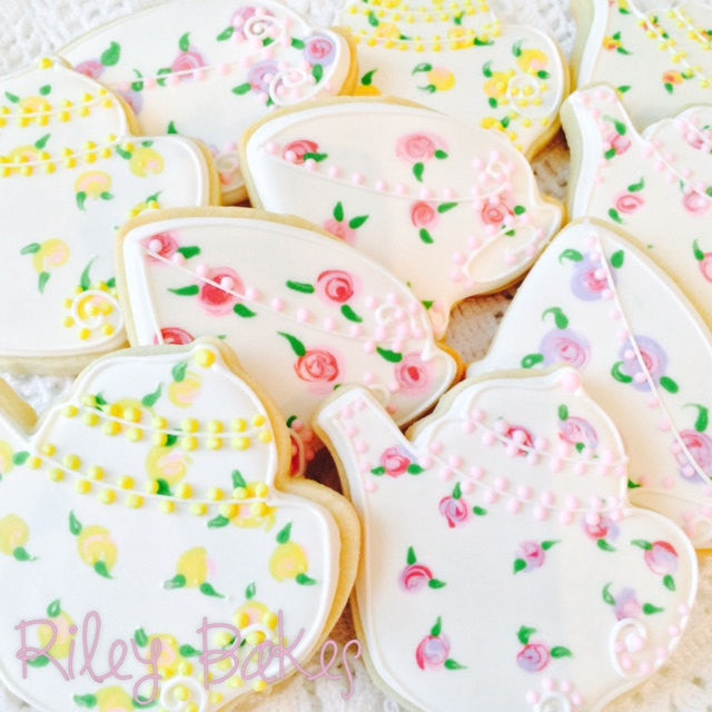 Tea Party Birthday Party Sugar Cookies