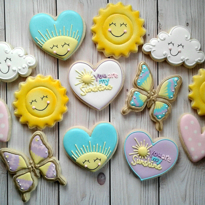 You Are My Sunshine Birthday Party Sugar Cookies