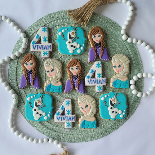 Frozen Iced Sugar Cookies, Olaf, Elsa, Anna