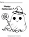 Happy Halloween Ghost Coloring Page Free printable digital download by TheIcedSugarCookie.com