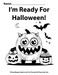 I'm Ready For Halloween Pumpkin Monster Coloring Page by TheIcedSugarCookie.com Trick Or Treat Candy Bucket