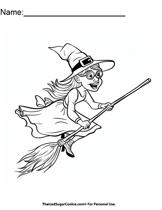 Halloween Witch Coloring Page