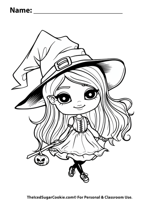 Witches Witches Let's Just Fly High Up In The Midnight Sky Halloween Coloring Page